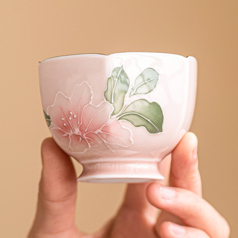 Handcrafted Lily Master Cup Home Cốc trà gốm Cốc trà đặc sản dành cho nữ Bộ trà Kung Fu cao cấp Cốc trà.