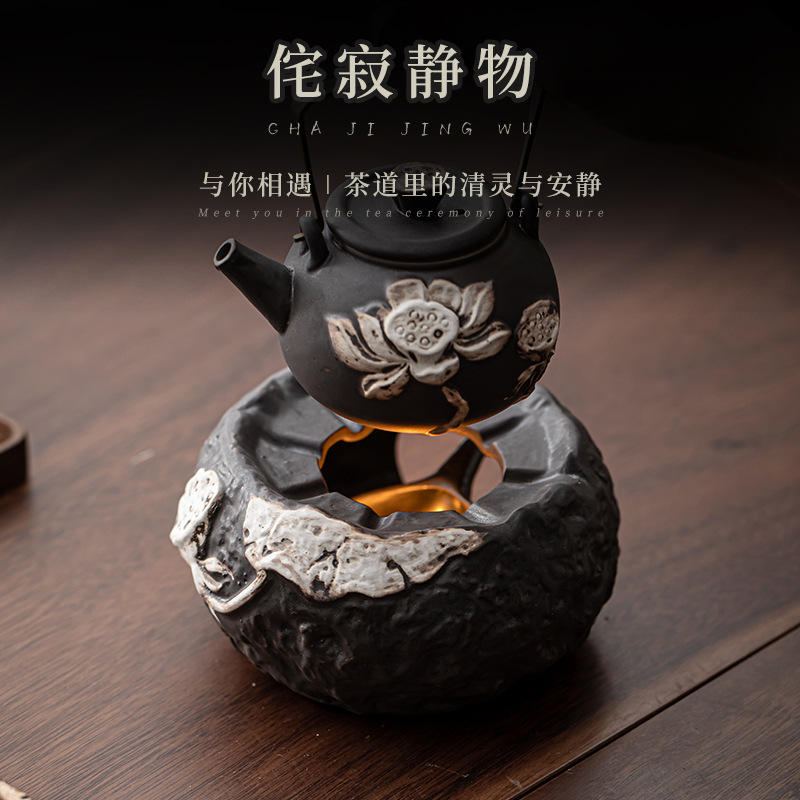 Wama gió sen hương ấm bếp trà nến đế sưởi ấm bếp pha trà Ấm thủ công Bộ trà ấm Bộ trà ấm