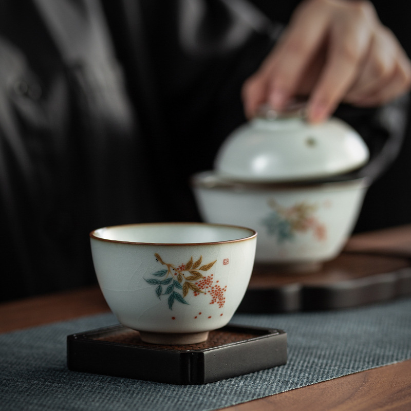 Chén trà lò nung lốp sắt, cốc chủ, bộ trà Kung Fu, cốc đơn, cốc uống trà cỡ lớn, cốc trà gốm sứ có thể mở được