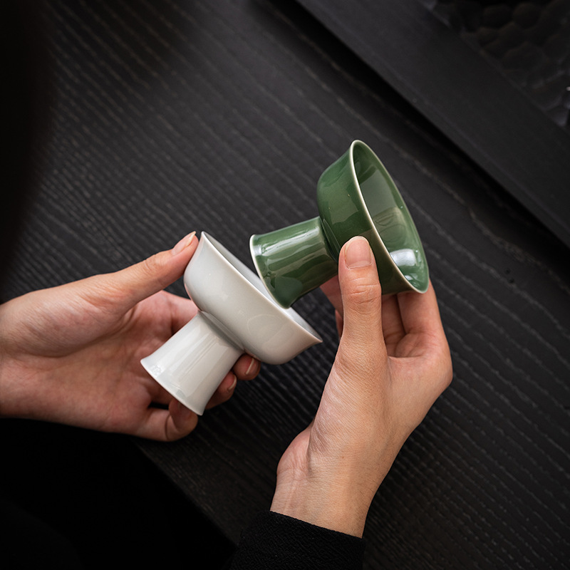 Đá xám xanh thủy tinh giả Song Gaozu Cốc trà Kung Fu gốm sứ thủ công gia dụng Cốc chủ nhân Cốc khách chuyên dụng cá nhân