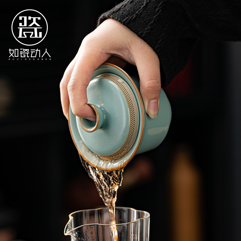 Chẳng hạn như Đồ Sứ di chuyển, bát có nắp đậy, cốc trà lọc có nắp, Bộ trà Kung Fu gia dụng không nóng, Cốc pha trà