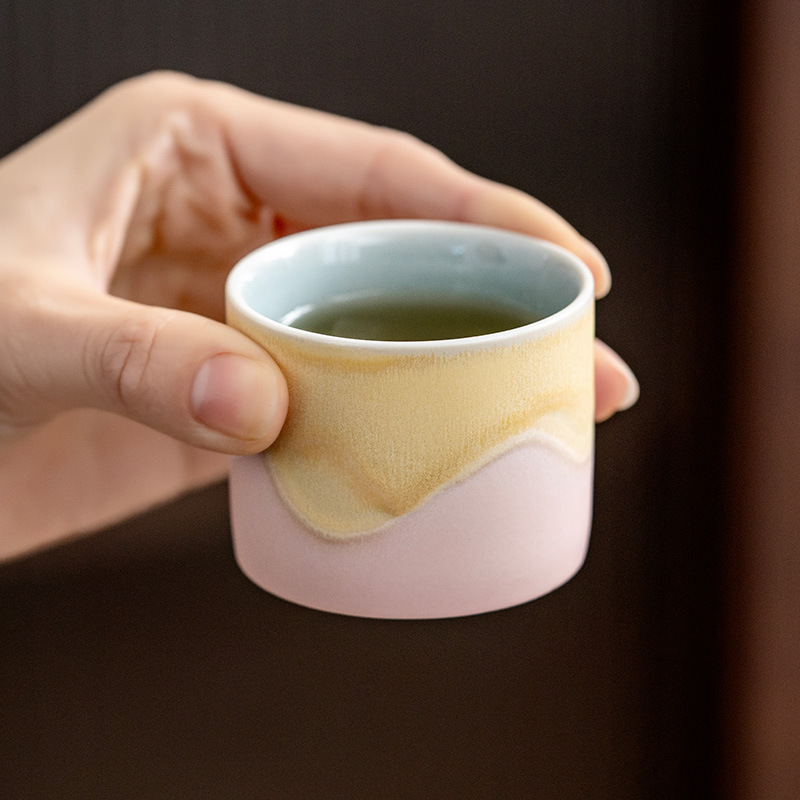 Bộ tách trà biến đổi lò nung hàng ngàn dặm gốm cốc đơn hộp quà tặng gia dụng quà tặng phong cách Trung Quốc quà tặng lưu niệm