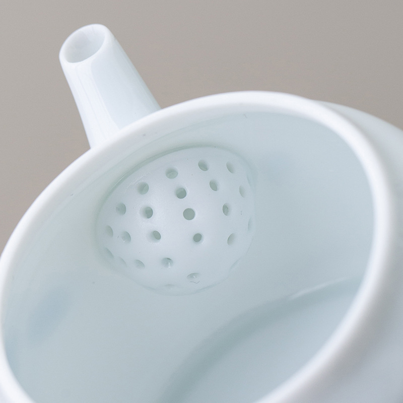 Bộ trà gốm sứ vẽ tay tráng men màu ấm pha trà bộ lọc đồ nhỏ ấm trà Kung Fu bộ ấm trà đơn giản gia dụng