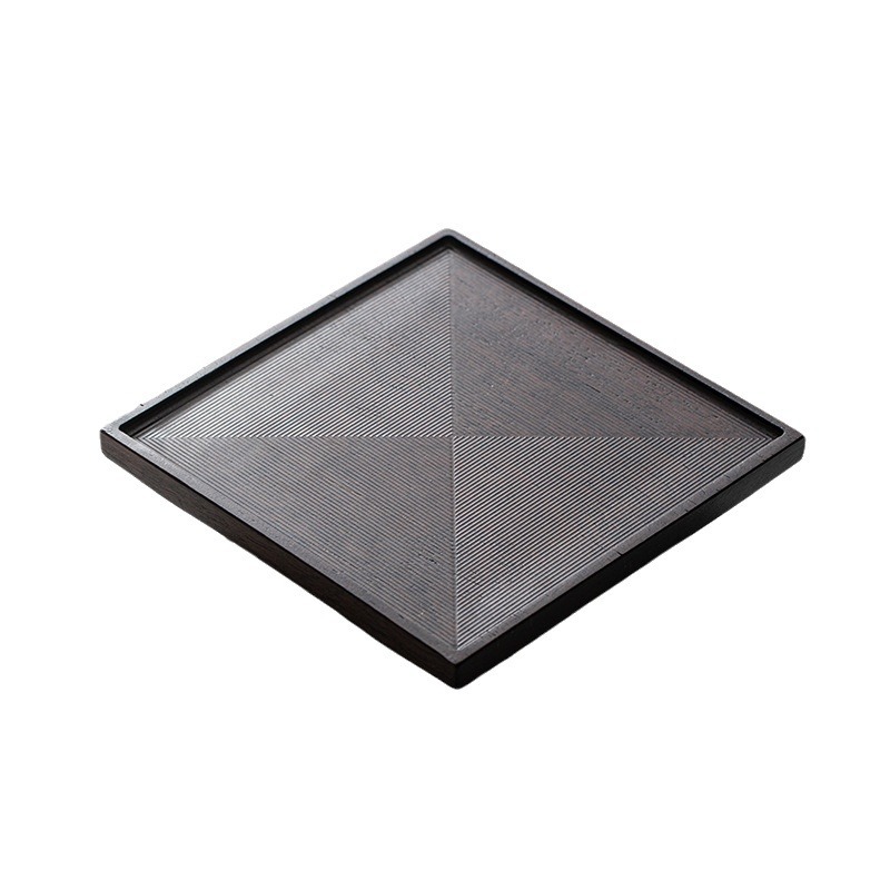 Bán buôn bình vuông gỗ mun bàn trà pha khô gỗ nguyên khối phong cách Nhật Bản Khay trà khay đựng cốc khay trà nhỏ