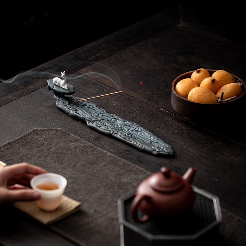Giá cắm hương Yunlu sáng tạo Lư Hương dây gốm sứ sáng tạo gia dụng đặt hương trong nhà đặt hương Bàn Phật hương đạo khay đàn hương