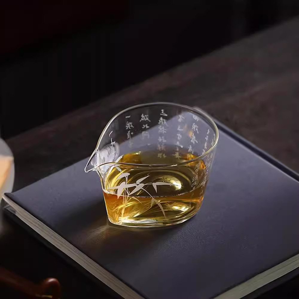 Cốc thủy tinh chống bỏng, dụng cụ tách trà gia dụng, tách trà chịu nhiệt dày đơn, phụ kiện Bộ trà Kungfu uống trà