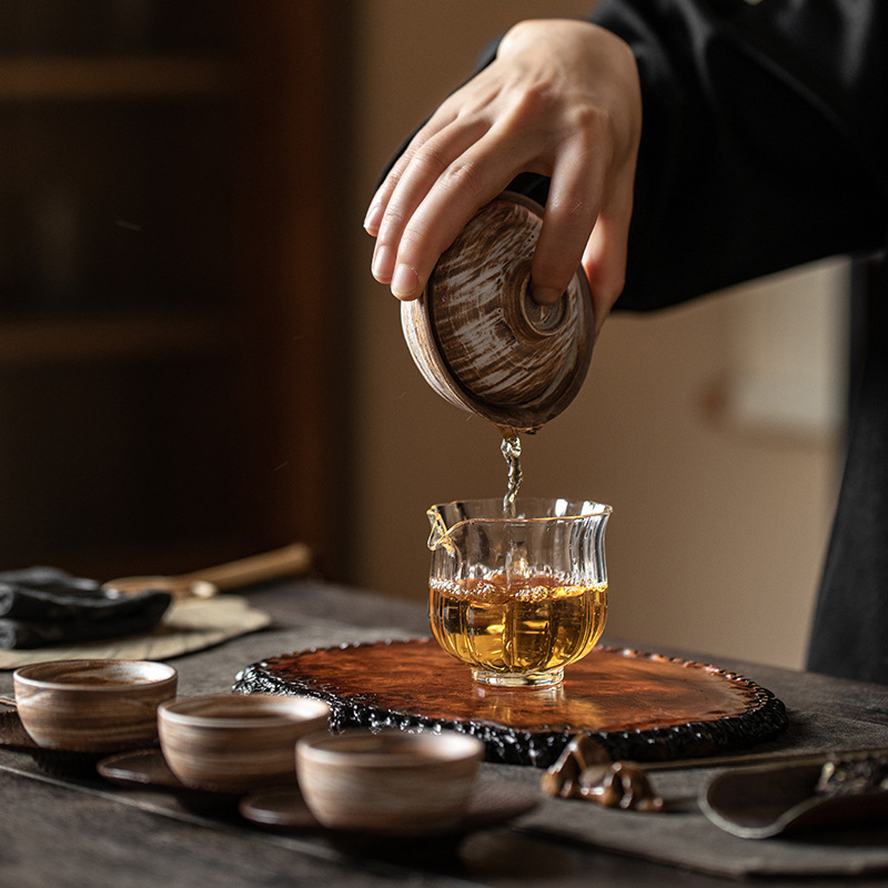 Bột gốm thô, bát đựng tài năng thứ hai, bát pha trà gốm cổ điển kiểu Nhật, bộ trà Kungfu gia dụng, bát phục trà, bát đơn