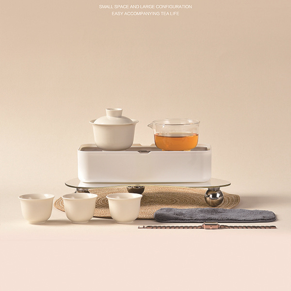 Bát có nắp gốm Một ấm ba cốc quà tặng doanh nghiệp bộ trà du lịch xách tay ngoài trời LOGO bộ cốc khách nhanh