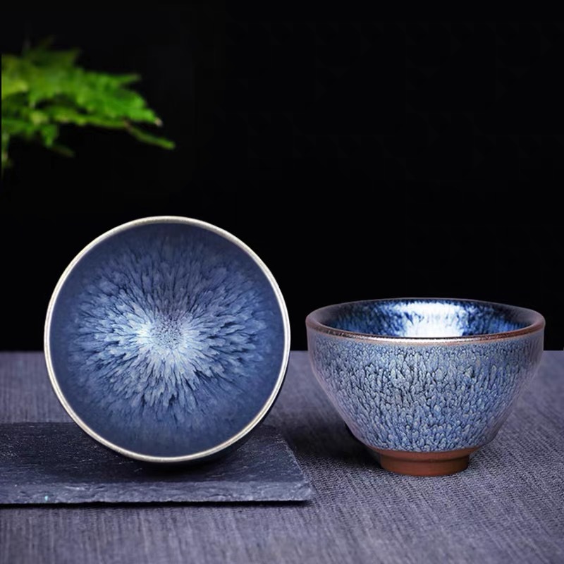 Cốc trà Jianyang Jianzhan cốc chủ nhân Hộp quà làm bằng tay hoa cúc cốc trăm hoa tách trà Đặc biệt miễn phí vận chuyển