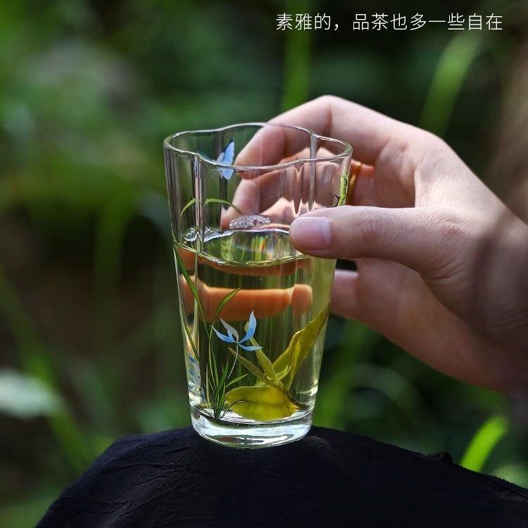 Cốc thủy tinh chịu nhiệt cao thủ công cốc chủ nhân chống bỏng cao cấp cốc pha trà hương vị Trung Quốc gia dụng cốc nước trà xanh chuyên dụng