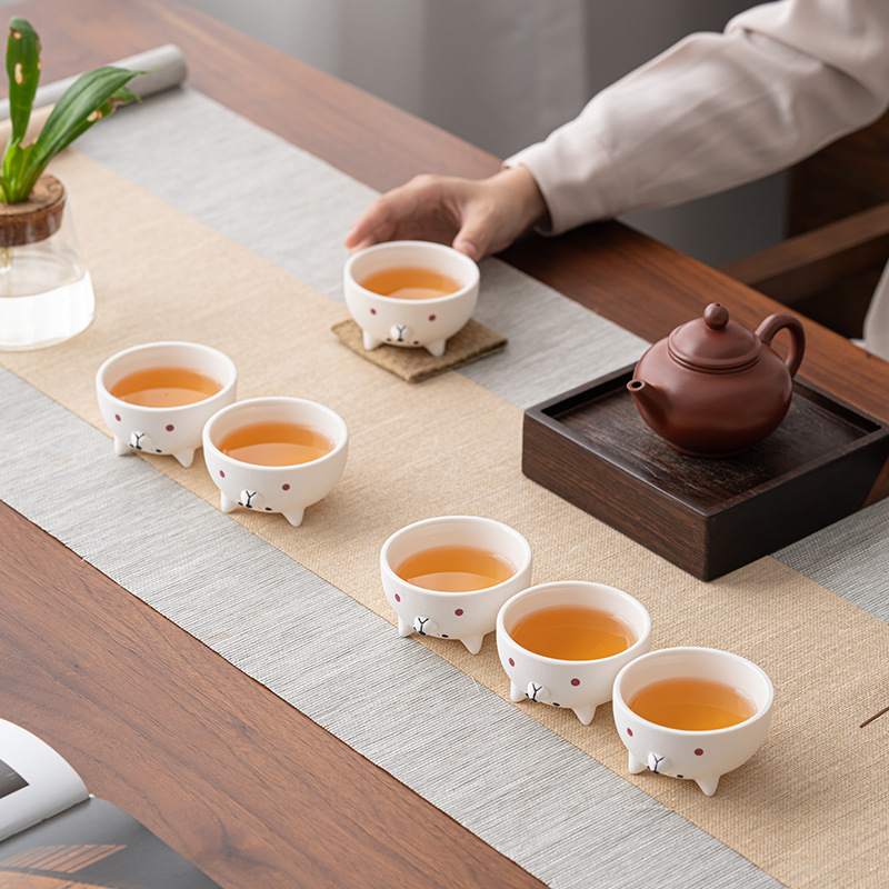 Cốc trà gốm sứ sáng tạo Chai Inu, cốc trà hoạt hình, cốc chủ nhân, cốc đơn, chén trà gia dụng, hộp quà tặng