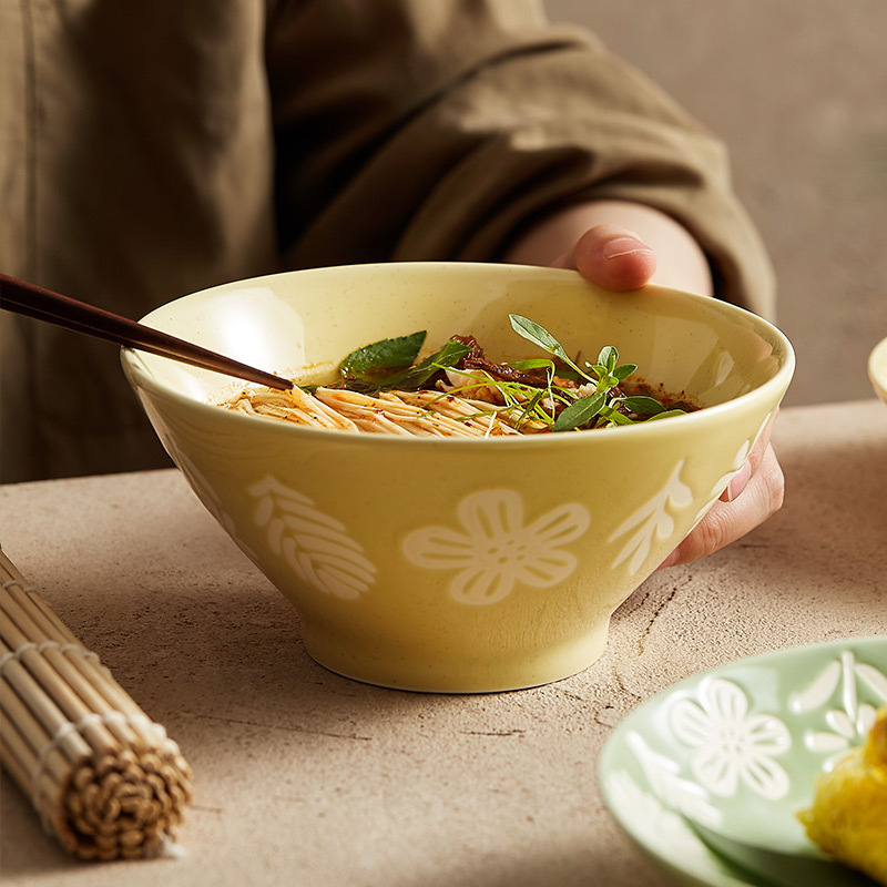 Bộ bát đĩa gốm rừng nhỏ, bát canh sáng tạo nổi tiếng trên mạng gia dụng, Bộ bát cơm giá trị cao