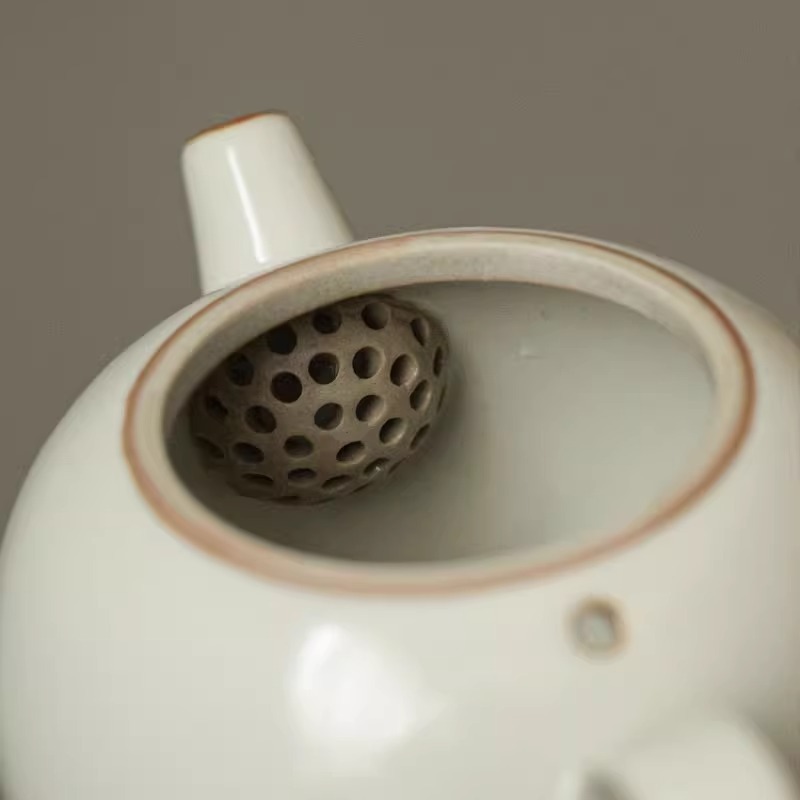 Bộ ấm chén trà gốm sứ Four Seasons Gongfu, lò nung Ru cao cấp, dành cho nhà ở và văn phòng