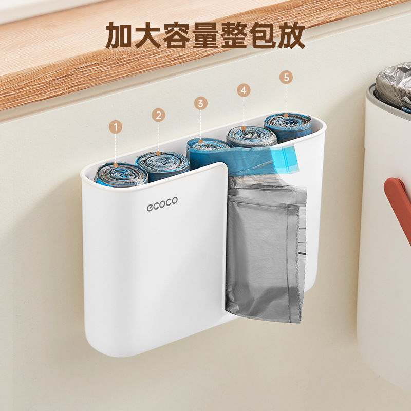 Hộp đựng túi đựng rác nhà bếp hộp đựng túi ni lông hộp đựng đồ treo tường hộp đựng đồ không cần đục lỗ