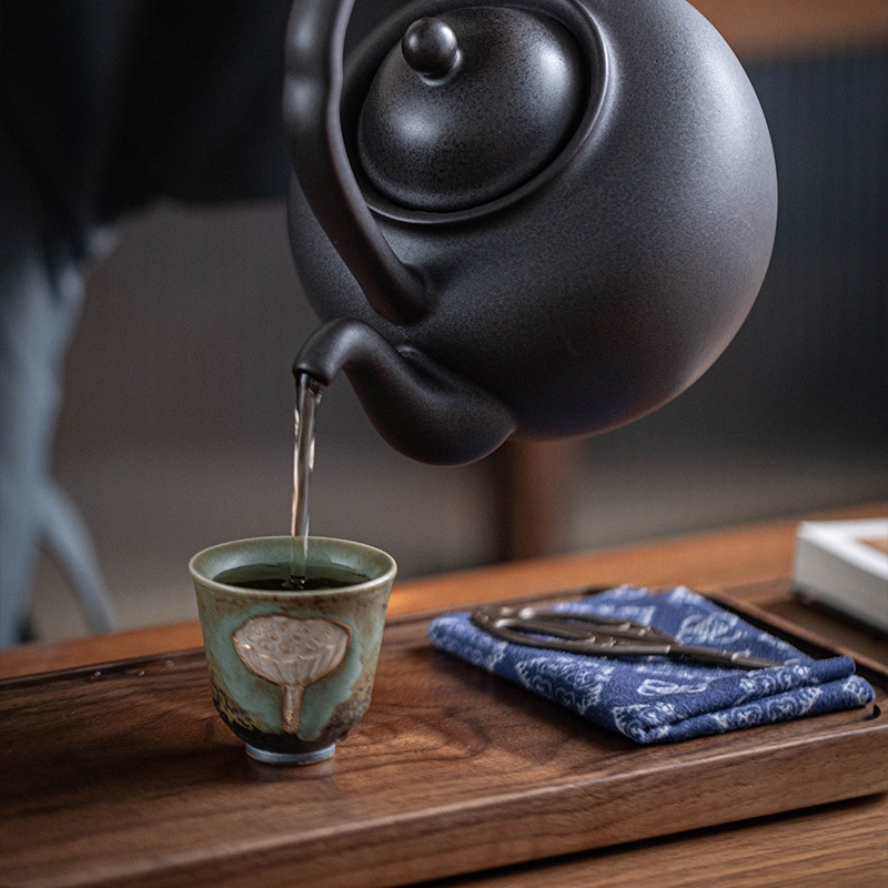 Ấm pha trà bằng gốm sứ thủ công ấm pha trà bếp than đun nước ấm đun nước