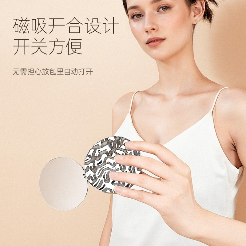 Gương nhỏ hợp kim kẽm dyboll gương trang điểm cầm tay gương gấp hai mặt cầm tay gương tròn mini bán buôn