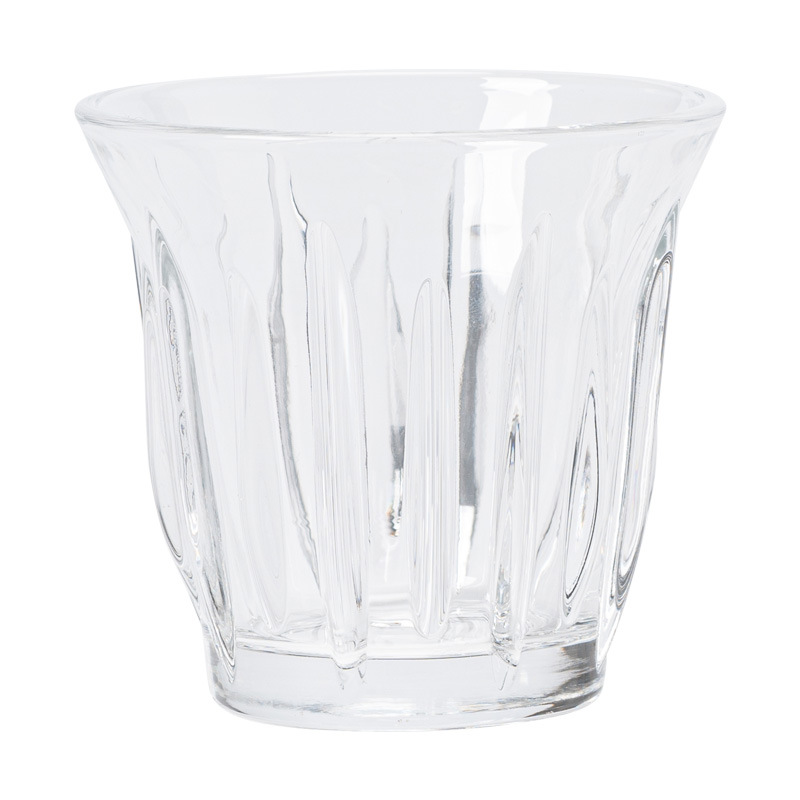 Cốc cà phê thủy tinh trong suốt Họa Tiết Dọc cốc Latte kiểu Mỹ cốc sữa gia dụng tinh tế cao cấp cốc nước dirty