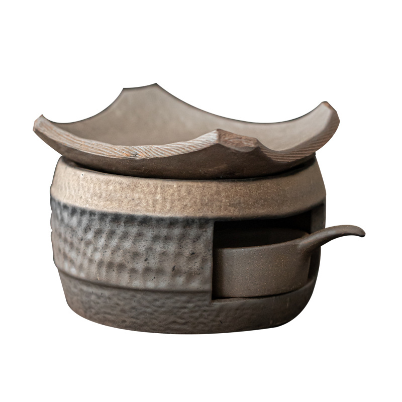 Lò nướng trà bằng gốm thô, lò nướng trà, lò nướng trà ấm bằng gốm sứ, lò làm thơm bằng trà, đế sưởi nến