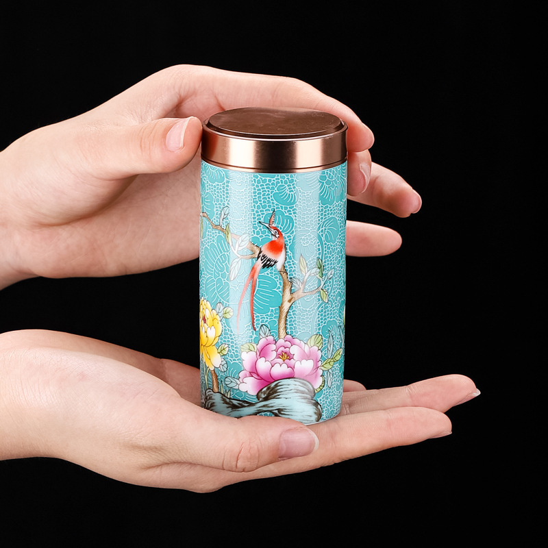 Hũ đựng trà gốm sứ tráng men, hũ đựng đồ du lịch mini cỡ nhỏ cầm tay, hũ đựng trà gia dụng, quà lưu niệm