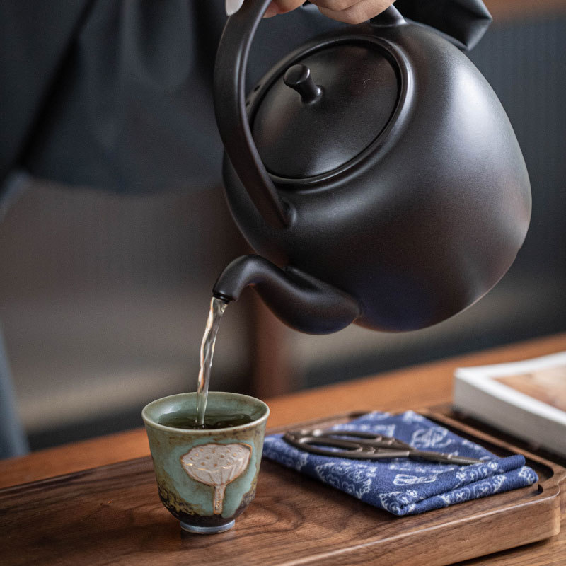 Tiliang Panshan Ấm đun nước gốm dung tích lớn Ấm pha trà chịu nhiệt cao gia dụng dụng cụ pha trà cổ điển