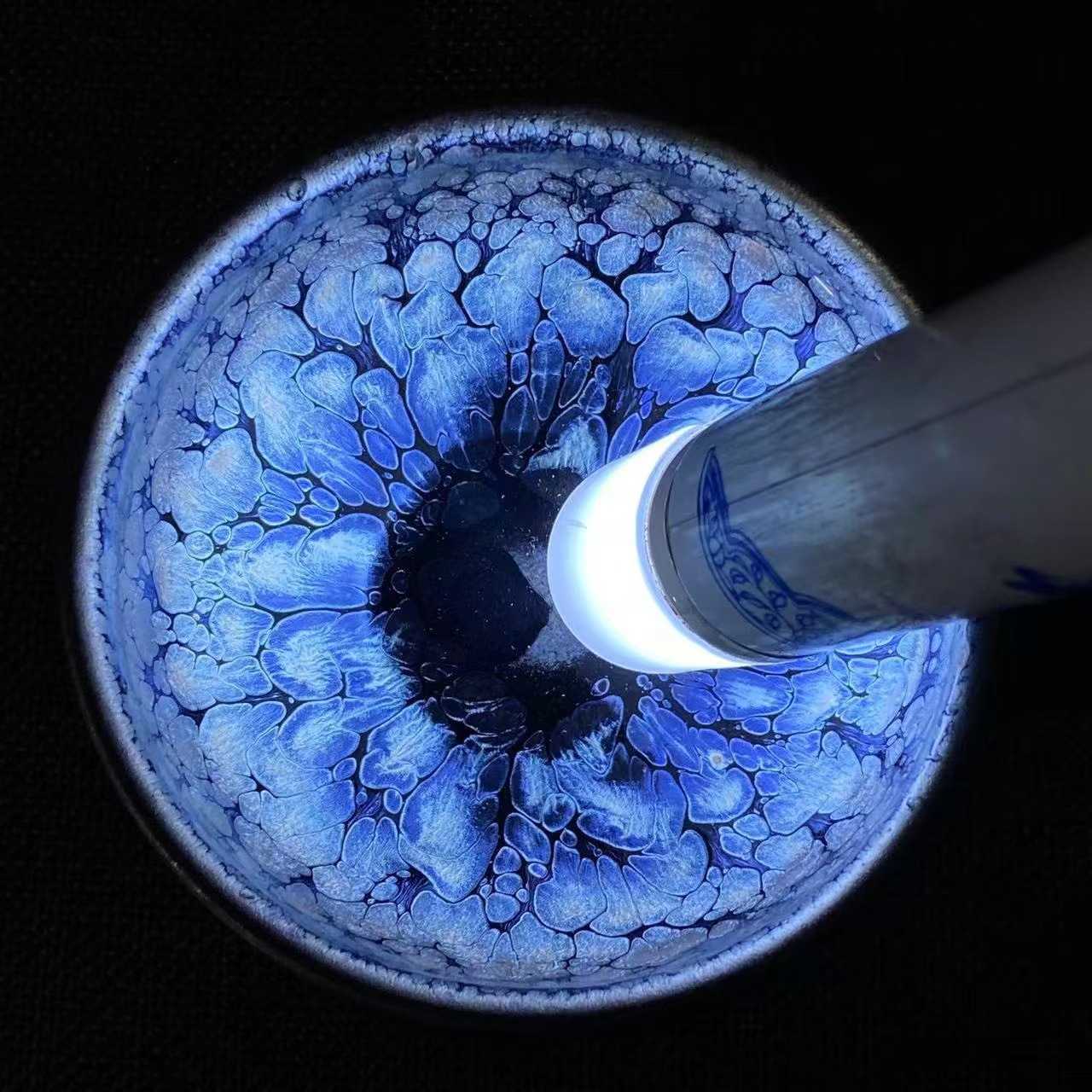 Jianyang Jianzhan Blue Lotus Sukou Cup Jianyao Tea Cup Handmade Water Furong Master Cup Kung Fu Tea Teacup Tea Teacup