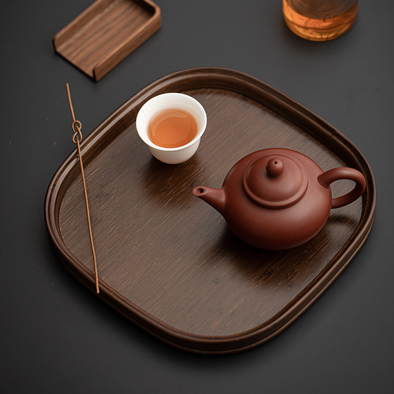 Khay giải khát khay trà hoa thu hải đường cổ điển khay trà bằng tre khay pha trà khô khay đựng trái cây khay đựng đồ trên bàn