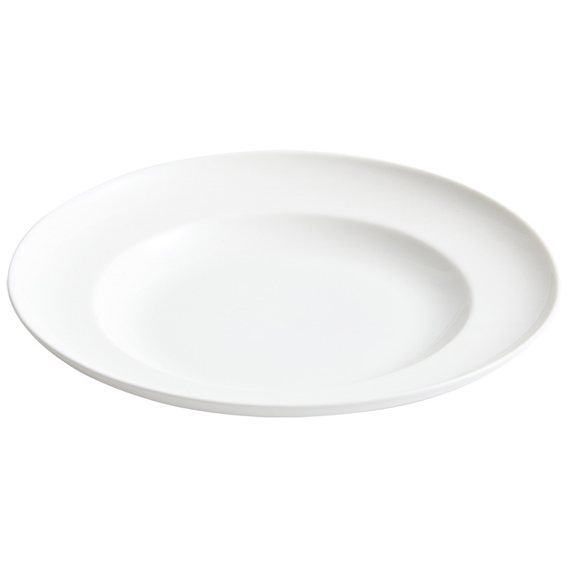 Đĩa hoa văn đá lạ sao băng, bộ đồ ăn Lò Nung cảm giác cao cấp, đĩa canh sâu, đĩa đựng thức ăn cỡ lớn, đĩa gốm trắng gia dụng