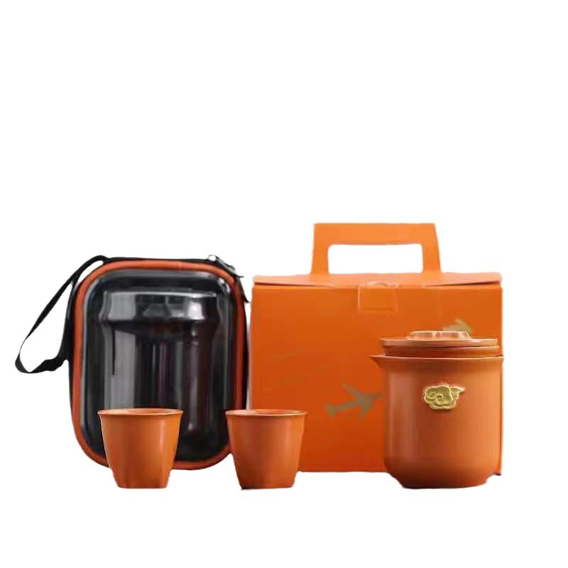 Gốm sứ công suất lớn pha trà chịu nhiệt cắm trại Tết Trung thu quà lưu niệm doanh nhân bộ trà sáng tạo bộ trà du lịch đoàn tụ gia đình
