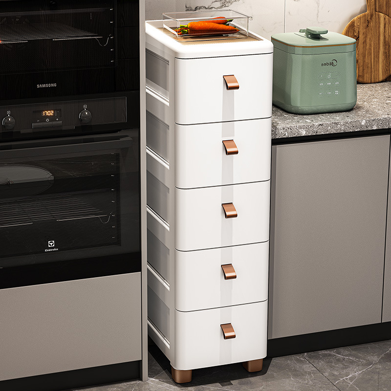 Tủ mặt hẹp khe 18/25/30cm Tủ lưu trữ kiểu ngăn kéo khe Tủ bếp có thể di chuyển nhiều tầng tủ