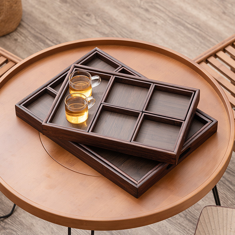 Đĩa giải khát Đĩa trái cây Bàn cà phê phòng khách gia dụng Đĩa trái cây khô Đĩa đồ ăn vặt kẹo có ngăn cách Đĩa đựng trà Khay đựng đồ