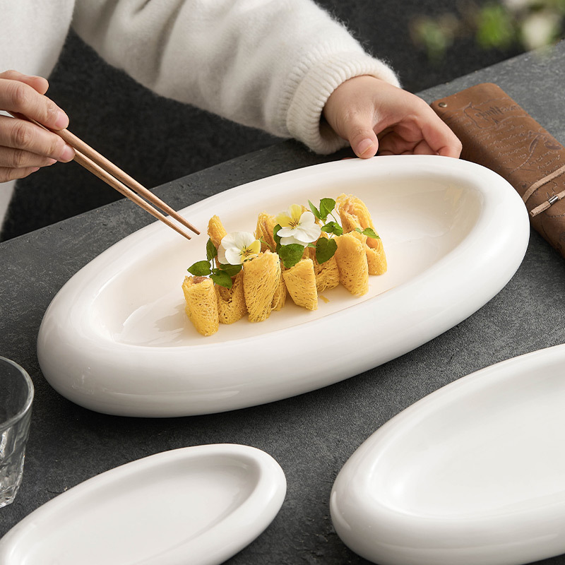 Đĩa gốm, đĩa đựng thức ăn gia dụng, đĩa bày đồ ăn khách sạn cao cấp, đĩa trưng bày món ăn nghệ thuật, đĩa cách nhiệt hai lớp sáng tạo