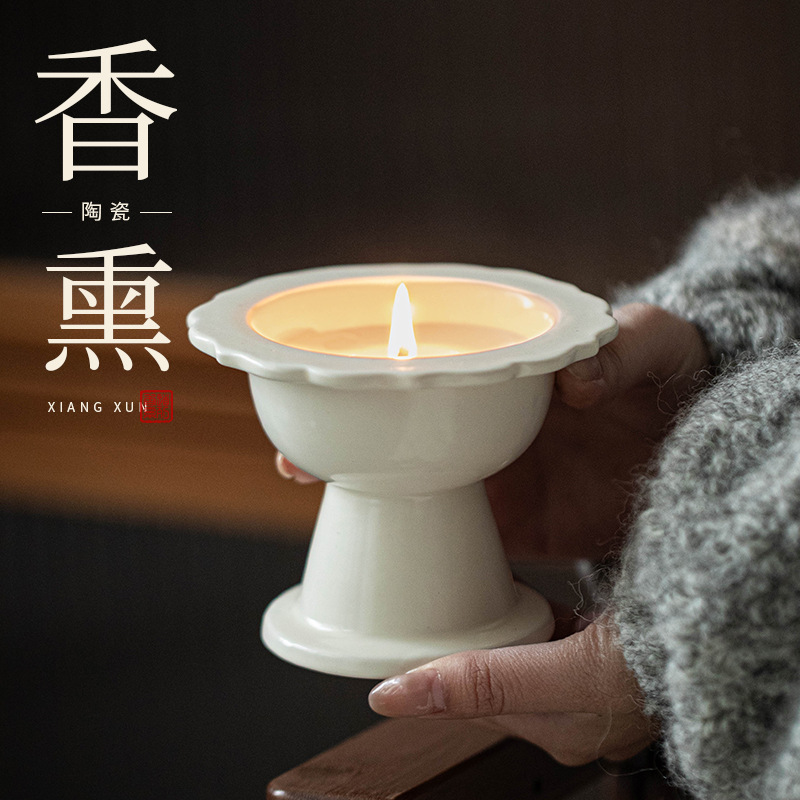 Hộp đựng nến thơm gốm sứ hộp đựng hương nến trong nhà đơn giản tặng bạn bè đồ trang trí gia dụng phụ kiện trang trí để bàn