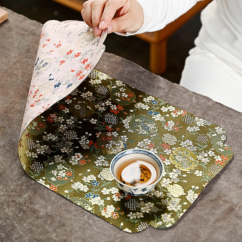 Da'antang giữa phong cách thổ cẩm chủ nhân chiếu trà chiếu dệt vải nghệ thuật cổ điển khăn trải bàn ăn chiếu cách nhiệt Khăn trải bàn cờ