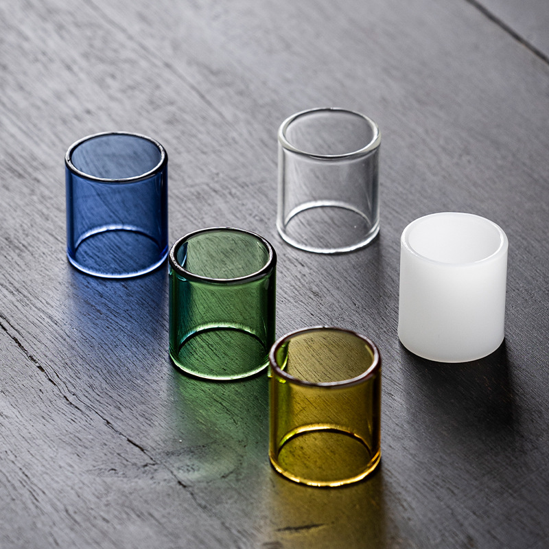 Nắp kính, nắp ấm trà tử sa, phụ kiện bộ trà kiểu Nhật, đồ trang trí thủy tinh pha lê thiền, phụ kiện trà đạo