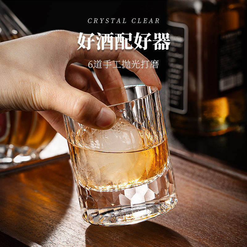 Edo Kiriko pha lê cốc K9 không chì tổ ong cốc quà tặng cao cấp nước ngoài cốc rượu vang có thể tiếp cận sang trọng cao cấp cốc rượu whisky