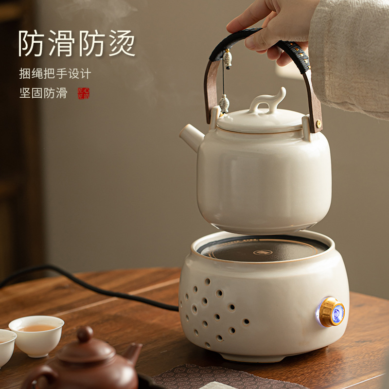 Bộ ấm đun trà bằng gốm sứ tráng men soda Bộ ấm đun trà bằng gốm sứ gia dụng Bộ trà Kung Fu