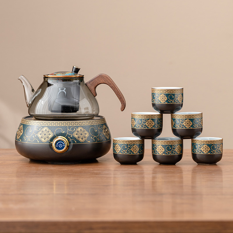 Ấm đun trà bằng bếp gốm điện ấm thủy tinh sức khỏe dung tích lớn gia dụng dụng cụ đun trà bếp đun trà bộ pha trà loại nhỏ