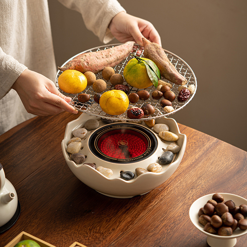 Lò nung gốm điện tráng men Soda Bộ trà bếp lò nướng ấm đun nấu khô gia dụng ấm đun nước ấm sức khỏe