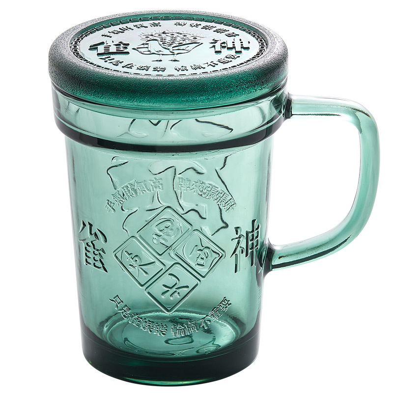 Cốc pha trà văn phòng gia dụng có nắp đậy cốc uống nước sáng tạo nhiệt độ cao quốc gia