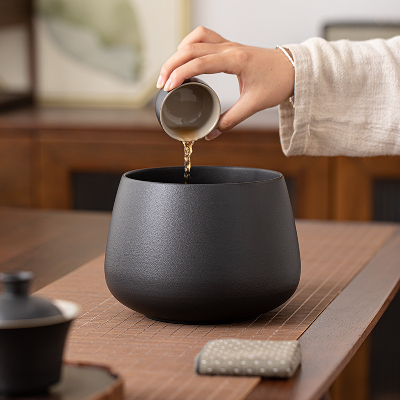 Thùng xỉ trà không gian sâu thùng xỉ trà gia dụng thùng đựng nước cốc rửa dụng cụ trà dung tích lớn thùng đựng nước thải bát đựng trà chậu đựng trà