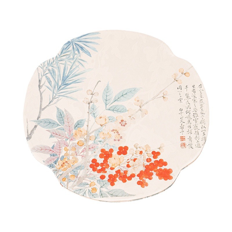 Sợi mây thơm giả phong cách Trung Quốc mới cao cấp thêu trà chống thấm nước bàn ăn bàn cách nhiệt cờ gấm dệt vải nghệ thuật cổ điển