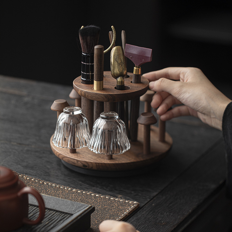 Trà gõ ý lễ trà sáu quý ông giữ cốc tất cả trong một bộ Trung Quốc cao cấp cốc trà lưu trữ bộ trà phụ kiện bàn trà đồ trang trí