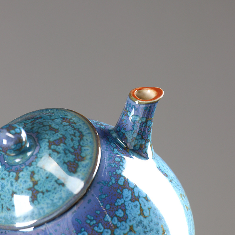 Ấm trà Jun Lò nung biến thành ấm đơn nhỏ, ấm gốm sứ giọt nước, ấm sứ Jun, ấm sứ đơn, Bán buôn ấm Trứng Rồng