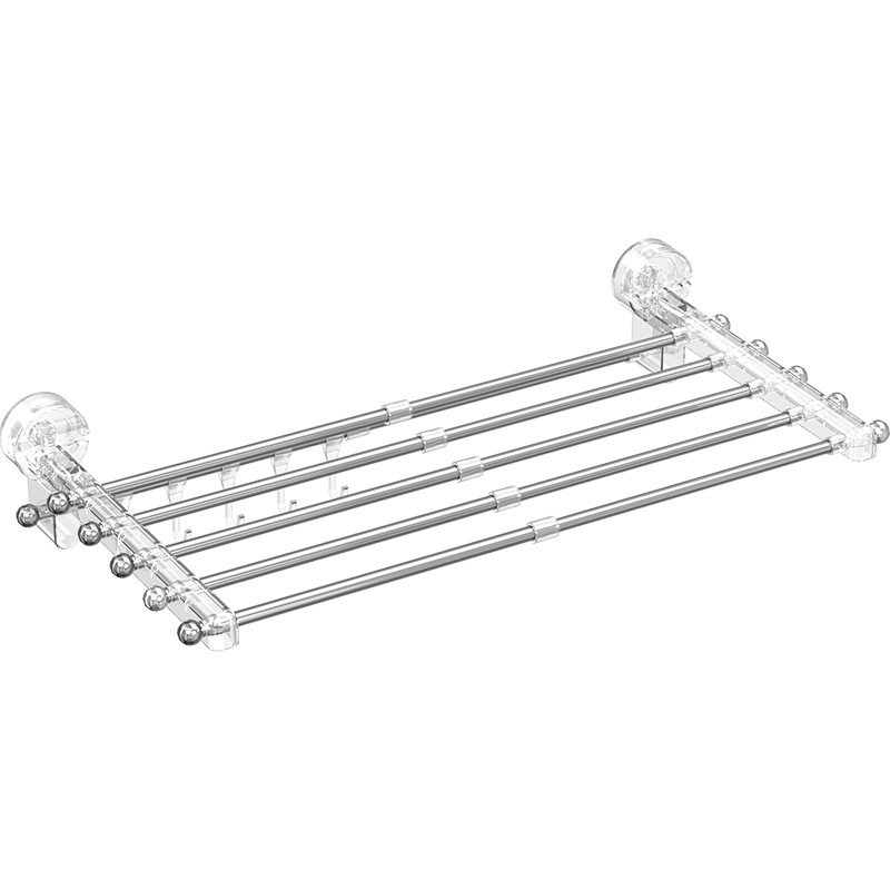 Giá phơi cốc hút có thể gập lại kính thiên văn mở rộng cửa sổ ban công gia dụng nhiều kẹp phơi đồ lót tất phơi đồ thần thánh