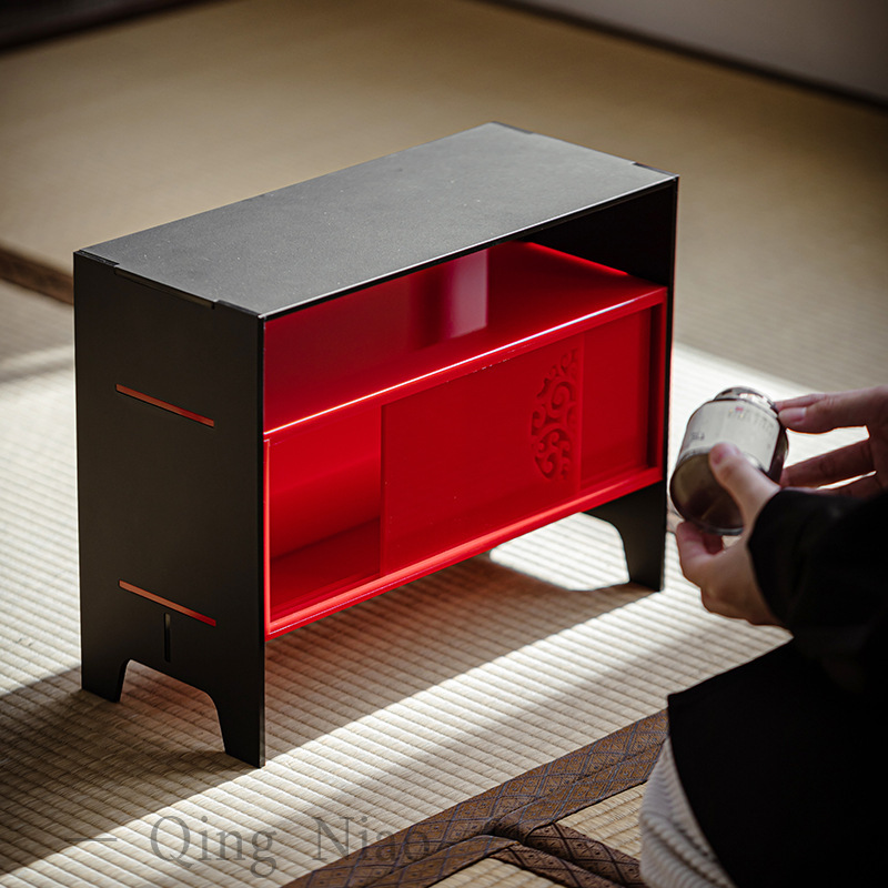 Giá để đồ Bộ trà Acrylic kiểu Trung Quốc mới, giá để đồ Bộ trà trong suốt gia dụng, Giá trưng bày ấm trà tách trà có tấm Ốp lưng