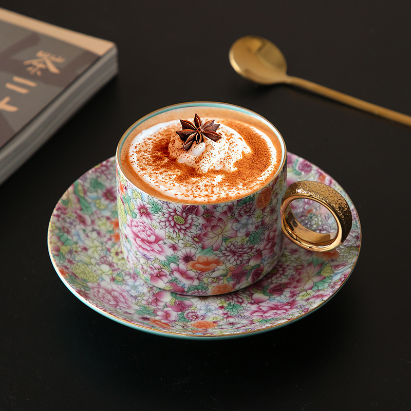 Cốc cà phê giá trị cao Hộp quà tinh tế cao cấp Cốc latte gốm sứ Bộ quà cưới cá nhân dành cho nữ
