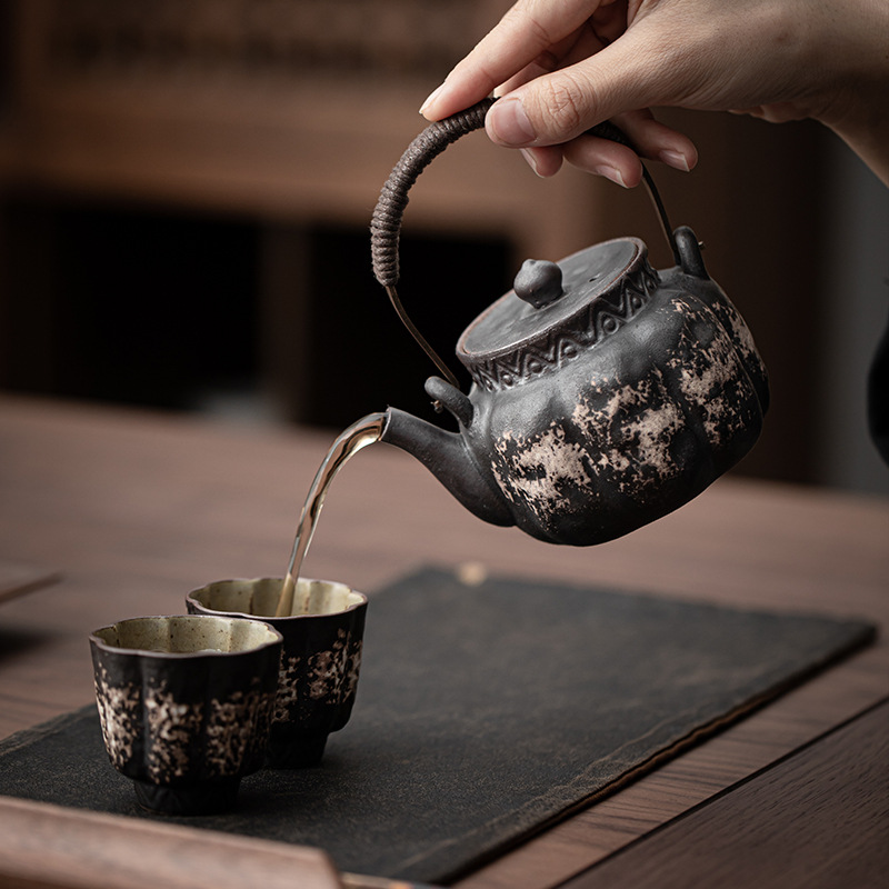 Bộ ấm trà Wabi-Im lặng Fanfu Bộ ấm trà Kung Fu Trung Quốc Bộ ấm trà quà tặng văn phòng gia dụng Bộ hộp quà