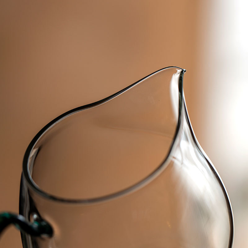 Dụng cụ pha trà thủy tinh chịu nhiệt dụng cụ pha trà biển dụng cụ pha trà Kung Fu có tay cầm dụng cụ pha trà gia dụng