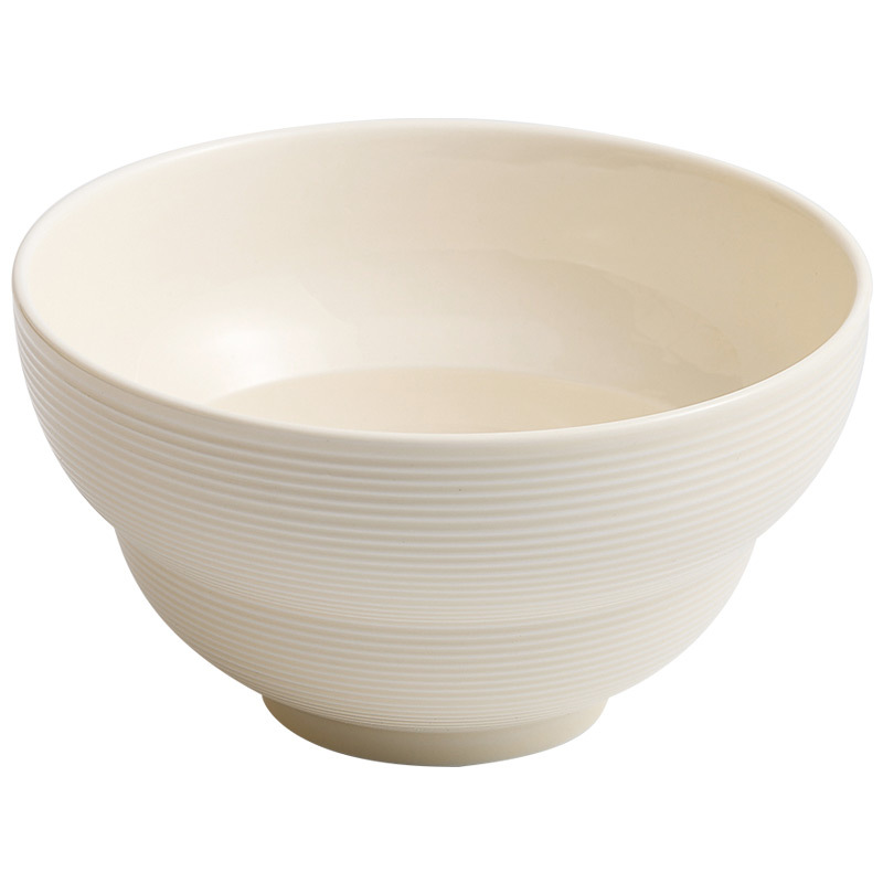 Bát cơm kiểu kem dùng trong gia đình, 6inch bát, bát súp gốm sứ cao cấp đơn, bát mì, bộ đồ ăn mới 2025.