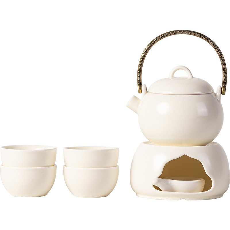 2024 kiểu mới gốm cầm xà ấm ấm ấm trà bếp pha trà xung quanh bếp nến đế ấm trà bộ trà hộp quà pha trà